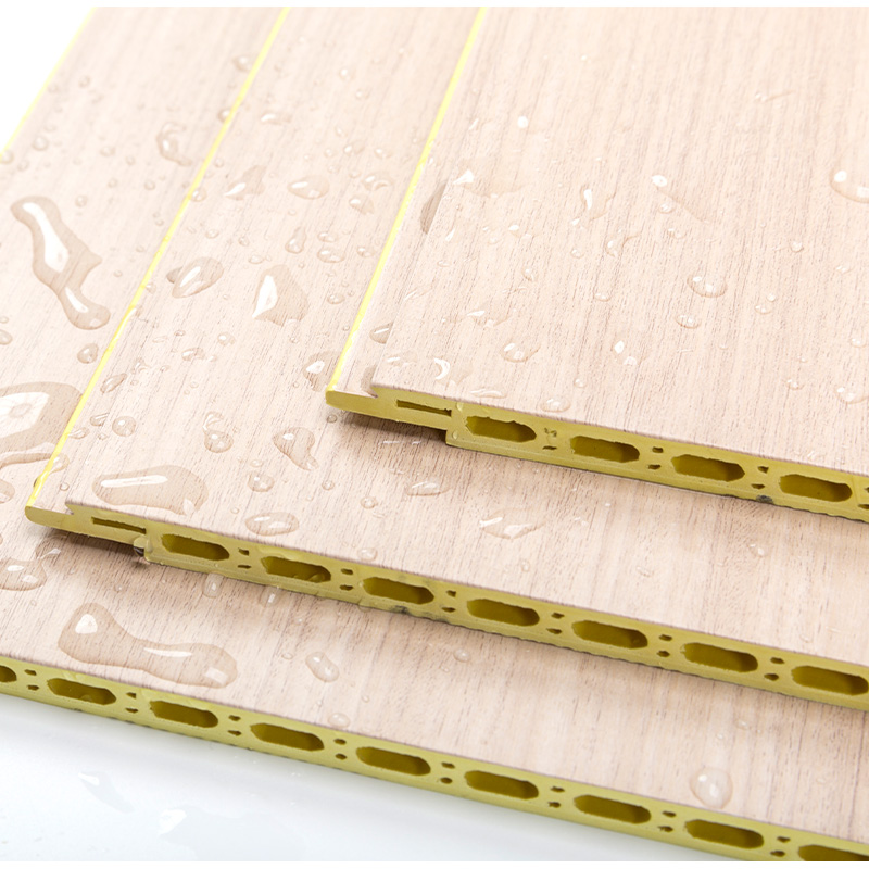 YXWPC609 9 mm Dicke 60 cm Breite Dicke Schnelle Installation WPC Wandtafel integrierte Wandplatte Bambus Holzfaserwand